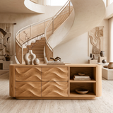 Rustic Natural Wood Console Table For Hallway Entryway