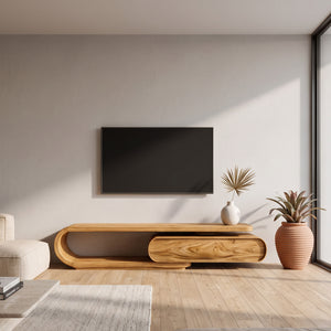 Organic Curved TV Cabinet For Modern Home