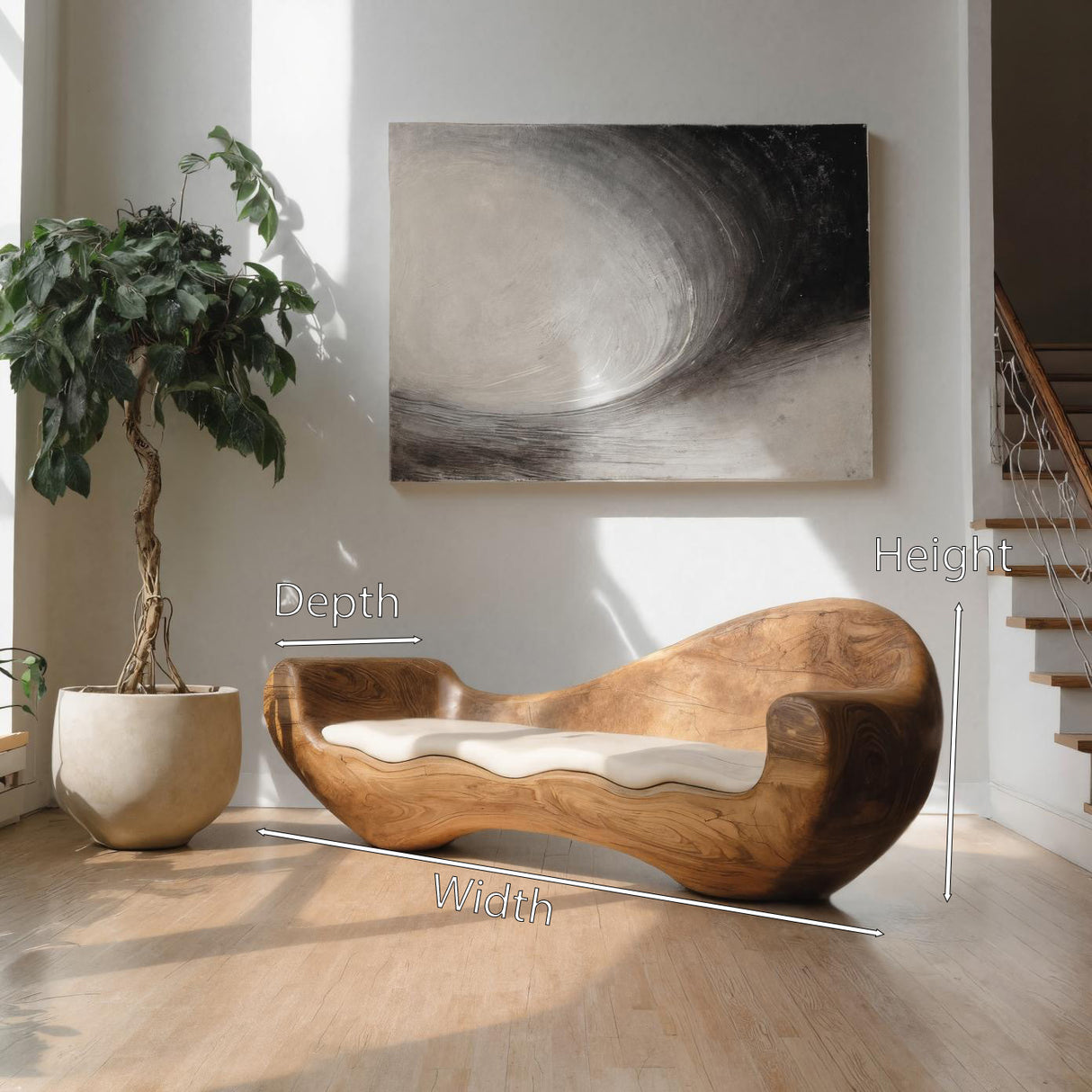 Artistic Sofa With Organic Design For Living Room