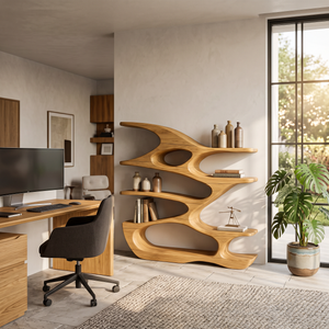 Contemporary Standing Shelf For Living Room Or Studio