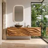 Contemporary Sculpture Floating Bathroom Vanity For Luxury Bathroom