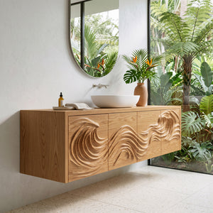 Luxury Bathroom Cabinet With Carved Front For Modern Bathroom