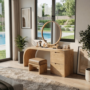 Industrial Vanity Table Home Office Makeup Area Dressing Space