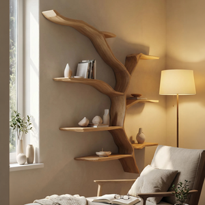 Mid Century Wall Shelf For Living Room Storage Decor