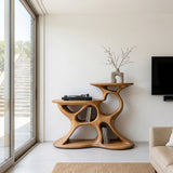 Modern Record Player Cabinet Sculptural Design For Living Room