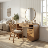 Modern Sculptural Vanity Table Bedroom Dressing Area Makeup Space