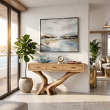 Handcrafted Live Edge Entryway Table For Living Room Modern Farmhouse