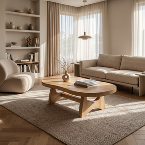 Organic Oval Coffee Table For Loft Living