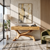 Mid Century Live Edge Entryway Table For Bedroom Rustic Accent