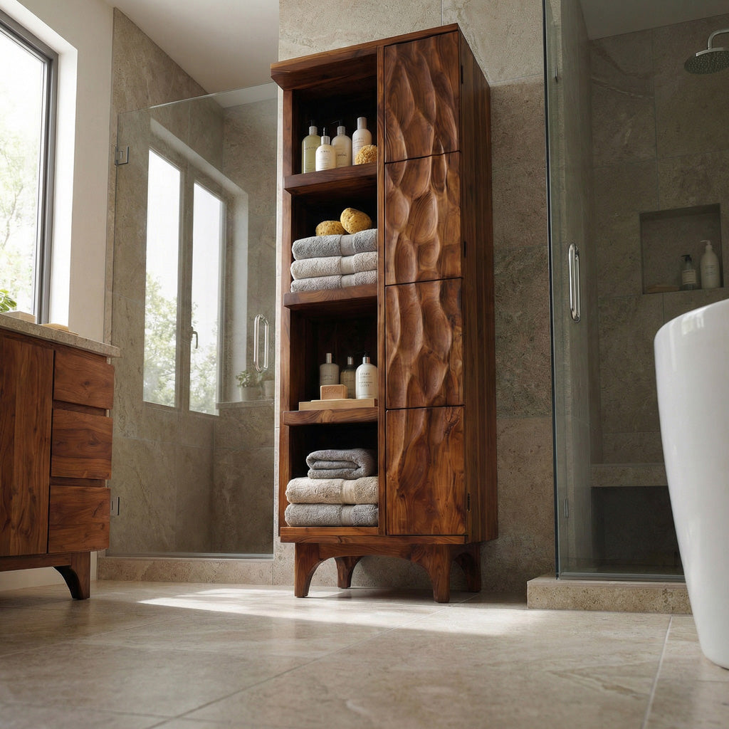 Modern Wooden Bathroom Cabinet For Spa Interior