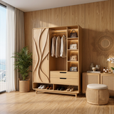 Contemporary Sculptural Form Armoire For Luxury Bedroom Interior