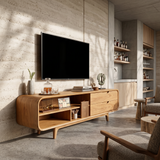 Luxury Walnut TV Cabinet For Elegant Master Suite