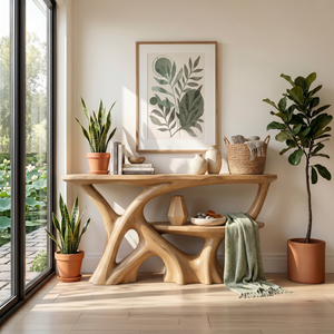 Organic Root Base Console Table Luxury Entryway