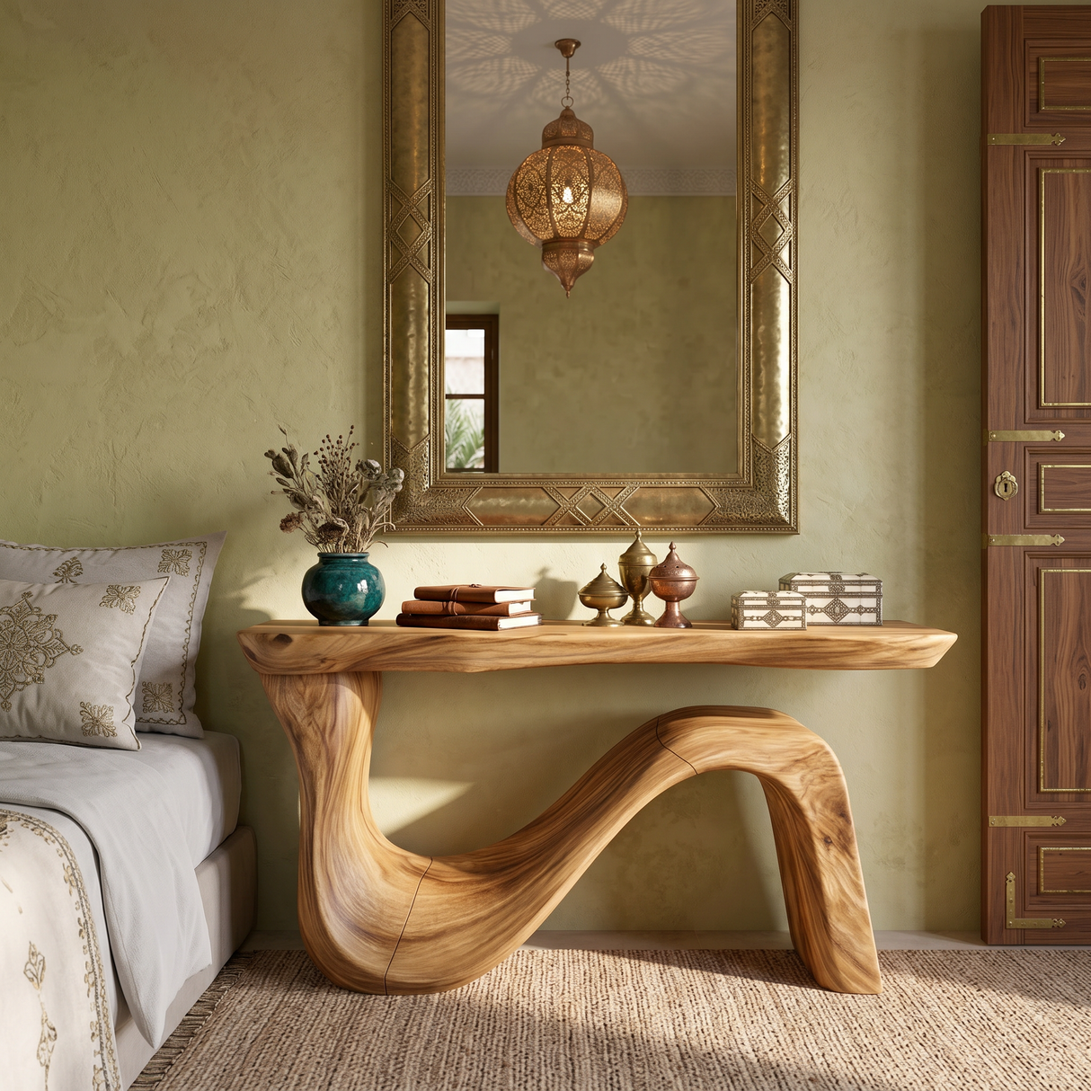 Rustic Wooden Console Table For Mountain Cabin Furniture