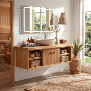 Minimalist Vanity Cabinet Bright Modern Bathroom