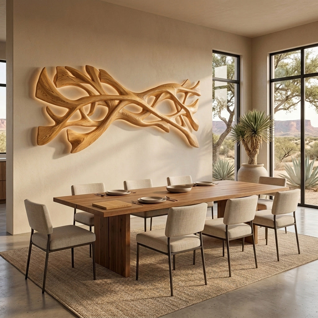 Organic Wood Wall Art For Contemporary Home Accent