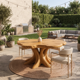 Scandinavian Wooden Dining Table For Open Concept Dining Room