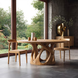Modern Sculptural Leg Round Dining Table For Breakfast Nook
