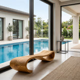 Modern Statement Bench With Soft Curved Lines For Entryway