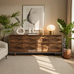 Modern Wave Dresser For Bedroom Or Living Room