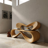 Modern Bench With Heart-Shaped Backrest For Hallway