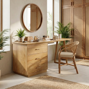 Modern Makeup Vanity Desk Studio Apartment Beauty Space Dressing Area