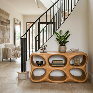 Organic Sculptural Console Table For Designer Entryway