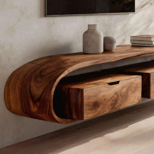 Modern TV Console Open Storage For Living Room