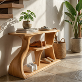 Mid Century Shoe Rack Shelf For Foyer Hallway Living Setting