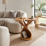 Nature Inspired Branch Side Table Sunroom Corner