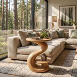 Organic Sculptural Side Table Luxury Garden Retreat