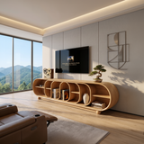 Mid Century Organic TV Console For Contemporary Interior