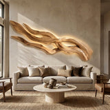 Contemporary Sculptural Wood Wall Art For Home Style