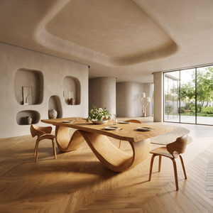 Contemporary Natural Edge Dining Table For Home Gathering