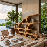 Modern Sculptural Shelf For Holiday Decoration