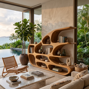 Modern Sculptural Shelf For Holiday Decoration