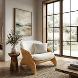 Contemporary Natural Wood Chair For Living Room Decor
