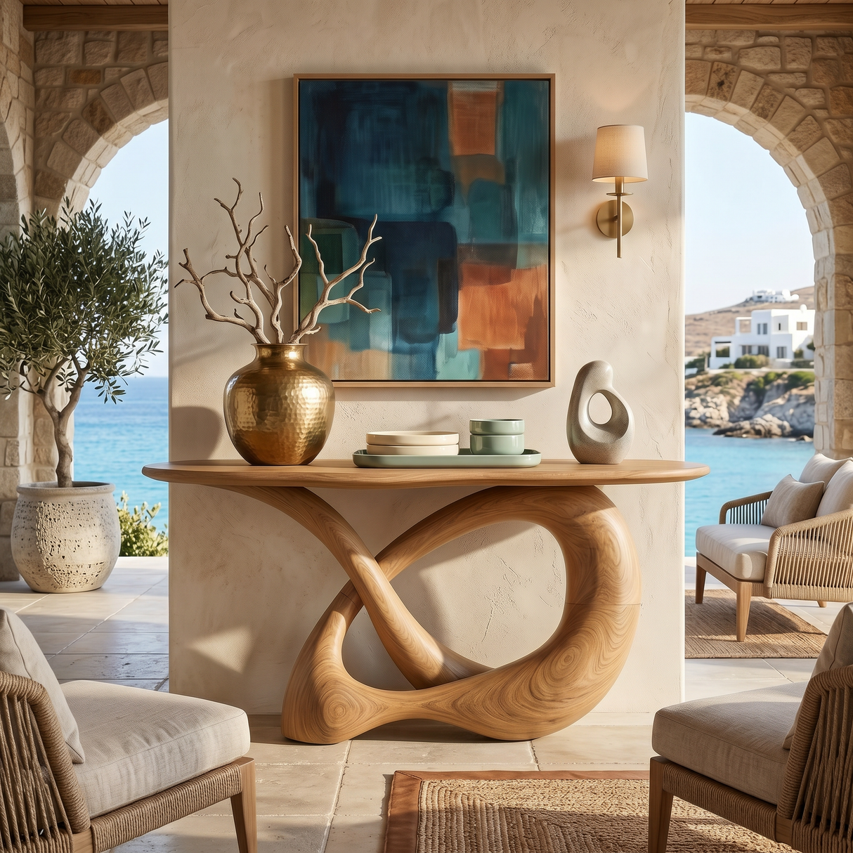 Modern Infinity Console Table Designer Interior