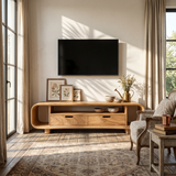 Modern Organic TV Stand For Desert Courtyard Living Room