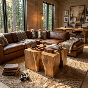 Modern Block Coffee Table For Zen Lounge