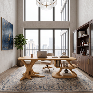 Minimal Asymmetric Storage Desk Home Office Study Room
