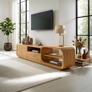 Curved Organic TV Stand Designer Residence