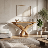Organic Arch Base Console Table Contemporary Hallway
