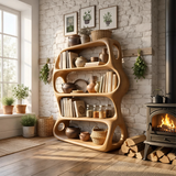 Scandinavian Decorative Bookcase Storage Organizer For Living Room