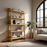 Contemporary Wooden Standing Shelf For Living Room Corner
