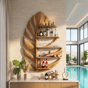 Modern Wall Wine Holder For Kitchen Dining Storage Nook