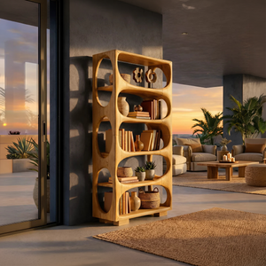 Minimalist Artistic Bookcase Storage Organizer For Bedroom Area