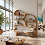 Modern Reading Nook Bookcase For Contemporary Living Room