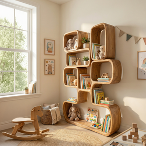 Modern Artistic Bookshelf Living Room Corner
