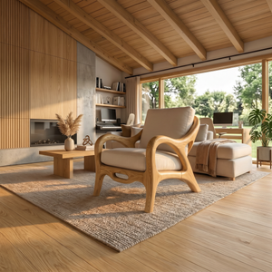Organic Modern Sculptural Lounge Chair Luxury Living Room